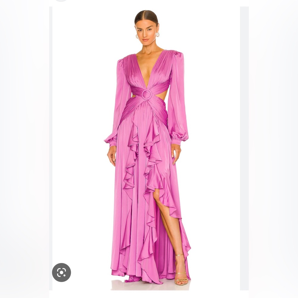 PatBO Plunge Cutout Maxi Dress